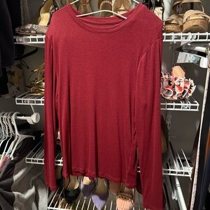 a new day Deep Red Long Sleeve Top